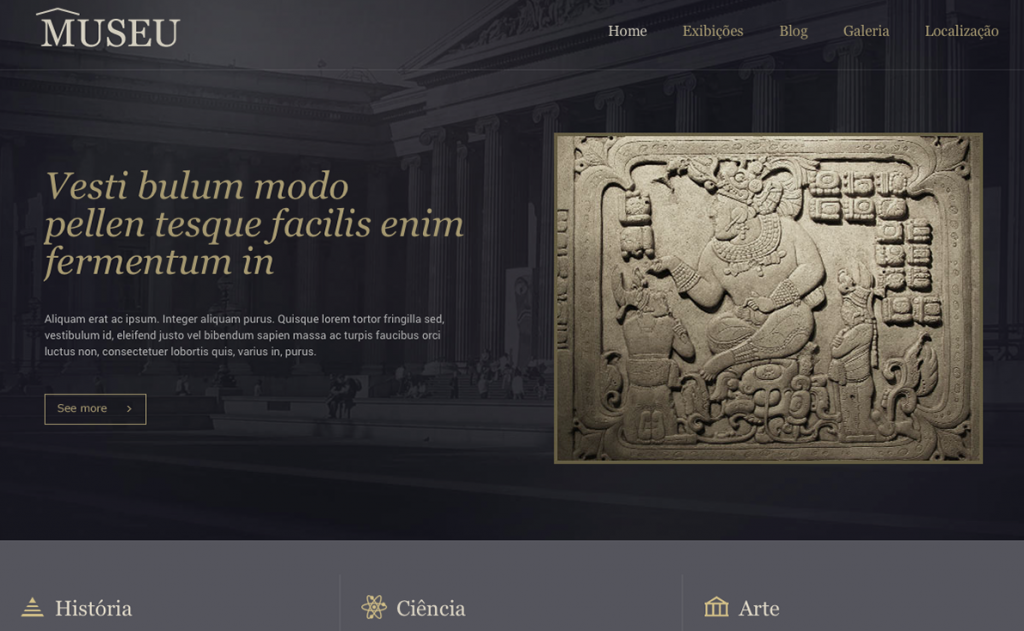 Website para museu